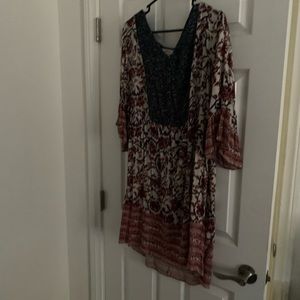 Style and co peasant style bell sleeved dress